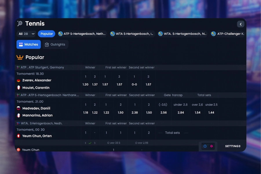 Select a match or event on 4rabet