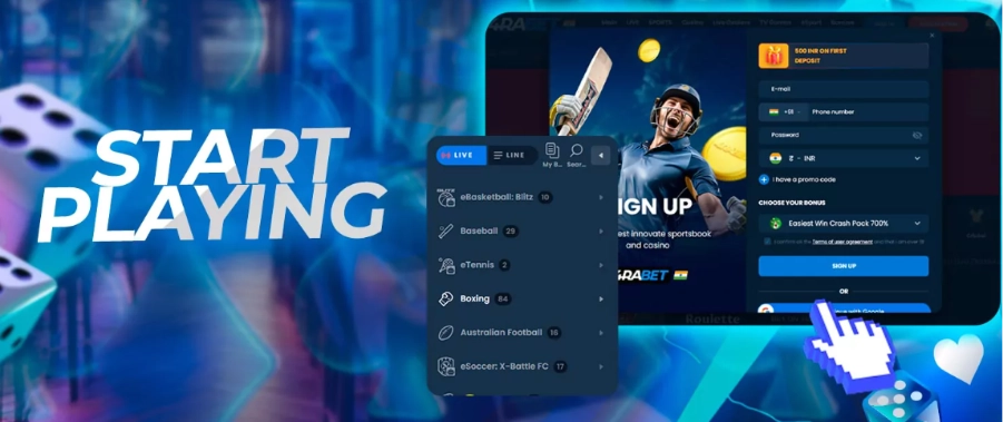 How to start playing on 4rabet India website